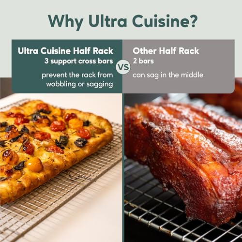 Ultra Cuisine Heavy Duty Cooling Rack for Cooking and Baking - Professional Grade Premium100% Stainless Steel Baking Rack & Wire Cooling Mesh for Roasting & Grilling - Dishwasher Safe - 11.5" x 16.5" - size: 11.5" x 16.5" 1-Pack