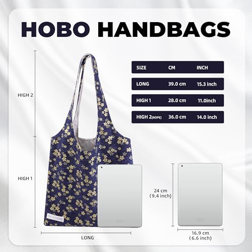DGAZ Designer Shoulder Bags for Women, Luxury Tote Bag with Zipper, Large Shoulder Hobo Bags - color: Sakura