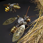 Mechanical Metal DIY 3D Bumblebee Model Kits Puzzle for Adults Insect Brass Puzzle Steampunk Electric Mechanical, Assembly DIY Gift Craft Hobby for Men (Bumblebee) - style: Bumblebee