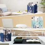 Aobopar Metal Bookends - Heavy Duty Book Holders for Shelves, Suitable for Office, Home and School Use (Dark Blue) - color: Dark Blue