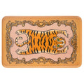 Karma, Enamel Trinket Tray, Rectangle Colorful Ring Bowl, Jewelry Dish Tray for Rings Bracelets Necklace, Large, Tiger