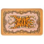 Karma, Enamel Trinket Tray, Rectangle Colorful Ring Bowl, Jewelry Dish Tray for Rings Bracelets Necklace, Large, Tiger