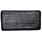 ART & ARTIFACT Rubber Boot Tray Wet Shoe Tray for Entryway Indoor Outdoor Snow Boot Mat Extra Large Shoe Tray 32" x 16", Black, Footprints & Paws