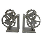 Design Toscano Industrial Gear Sculptural Iron Bookends