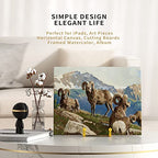 IPAME 6 Inch Metal Square Wire Plate Stands for Display - Gold 2 Pack Holder Stand + Picture Frame Easel for Book, Decorative Plaque, Photo, Platter - size: 6 Inch