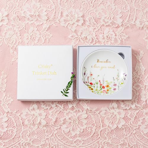 Crisky Jewelry Ring Dish for Aunt Birthday Gifts, Thinking of You Gift for Aunt from Niece, Best Antie Gift Ideas from Nephew for Thanksgiving Day Christmas Valentines (I Love You Aunt) Trinket Tray - style: Aunt I Love You