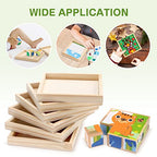 6-Pack Unfinished Wooden Trays - 4.7 x 4.7 in Small Square Serving Trays for Montessori, Crafts, Home Décor, and DIY Projects