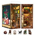 Cutefun Book Nook Kit, DIY Miniature Dollhouse Booknook for Adults, 3D Wooden Puzzle Bookend Bookshelf Insert Decor with LED Light, Gift for Craft Lovers (Magic Pharmacist) - style: Magic Pharmacist