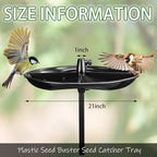 Geelin 21'' Plastic Bird Seed Catcher Tray for 1'' Outdoor Pole Feeders, Removable Bird Seed Catcher Tray for Hummingbird Bee Feeders Outdoors, Backyard, Garden, Not Included Pole