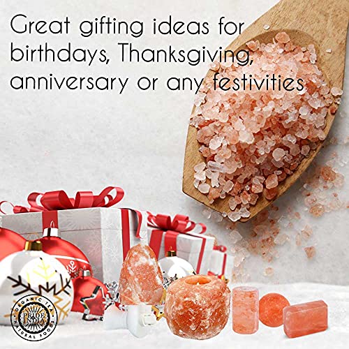 Pride of India Himalayan Pink Salt Rock Light Holder | Natural Crystal Candle Holder for Home Decor, Meditation & Relaxing Ambience | Handcrafted Votive Candle Holder for Living Room & Gifting - color: Pink Salt Crystal Tea Light Holder - Natural Single H