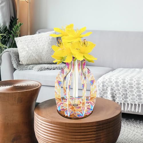 ILYUFO Diamond Art Kits for Adults, DIY Vase Diamond Art, Diamond Painting Kit, Ideal Desktop Ornaments & Thoughtful Female Gifts (holy) - color: holy