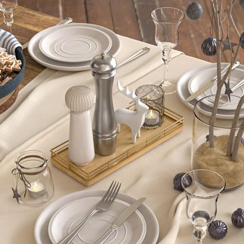 Wooden Decorative Tray, Oak 11.2" L Kitchen Countertop Soap Sponge Holder for Dresser Perfume Tray Jewelry Candle Nightstand Table Centerpieces for Dining Room Decor Natural - color: Natural, size: 11" x 4.3" x 1.5"
