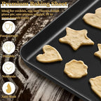 E-far Toaster Oven Tray, 10.5x8x1 Inch Nonstick Baking Cookies Sheet Pan for Oven, Small Metal Carbon Steel Baking Pan for Bacon Steak, Nontoxic & Easy Clean, Heat & Warp Resistant - size: 10.5x8x1 Inches