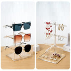 Luxury Acrylic Sunglasses Display Stand Set of 2 (2-Tier & 3-Tier), Glasses Stand, Eyewear Holder, Vertical Sunglass Racks, Tiered Eyeglasses Organizer Collection for Closet Retail Boutique Counter - size: 2PC(2tier+3tier)