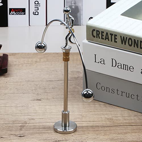 Sunnytech Steel Physics Toy Kinetic Art Balance Toy Balancing Decompressive Science Psychology Home Office Toy for Desk Decor Golden Pants Hercules WJ149 - style: WJ149