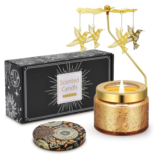 Kunrsug Hummingbird Rotating Scented Candles Gift Set for Birthdays, Christmas, Thanksgiving, or As A Unique Present for Your Mom, Sister, Girlfriend, Colleagues, Friends, or A Dear Friend - style: Hummingbird