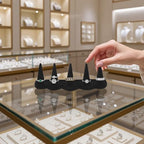 KUKUVR Velvet Ring Display Stand, Finger Jewelry Organizer for Retail Show, Personal Vanity, and Travel – Black Ring Holder for Engagement Rings, Wedding Bands, and Fashion Jewelry (Black 5 Fingers) - color: Black 5 Fingers