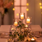 Nuptio 1 Set Tealight Candle Holder Tall Glass Candle Holder for Floating Candles, Glass Candle Holders for Pillar Candles, Tall Candle Holders for Table Centerpiece Home Party Wedding Table Decor - size: 7.87" & 9" & 10.2" H - 1 set