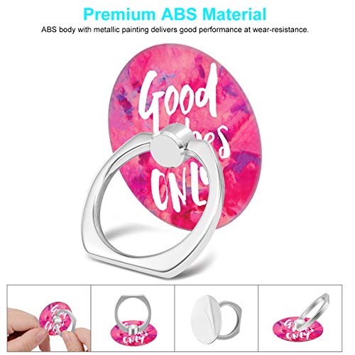 Bonoma Phone Ring Holder, 3 Pack Good Vibes Only Universal Finger Ring Stand Grip Kickstand Compatible with Smartphones and Tablets - color: Good Vibes Only