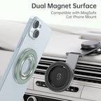SYNCWIRE Magnetic Phone Ring Holder for MagSafe, 360° Rotation Cell Phone Grip Stand Finger Ring Kickstand Two-Sided Magnet Compatible with iPhone 17 Pro Max 16 15 14 13 12 MagSafe Accessories - color: Single Ring-1PCS-Green