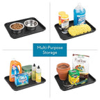 iDesign Plastic Under Sink Mat Tray for Kitchen Cabinet, Bathroom, Entryways, Office, Mudroom, College Dorm, (Set of 2), 17" X 13" X 2", Black - color: Black