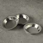 12pcs Makeup Palette Stainless Steel Small Round Paint Tray Artist Watercolours Paint Mixing Palette Tray