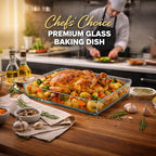 Ums 4.6-Qt (14'' x 10'' x 2.3'') Glass Baking Dishes for Oven, Borosilicate Glass Casserole Dish, Casserole Dishes for Oven, Microwave and Dishwasher Safe Clear Bakeware - size: 4.6 QT