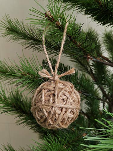 Elkpruu Rustic Jute Orbs Set of 8, Farmhouse Decorative Balls for Bowls, Vase Fillers, Christmas Centerpiece, Handwoven Home Decor Ornaments, Potpourri Accents