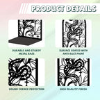 Peacoblue Metal Bookends for Shelves, Modern Decorative Heavy Duty Study Book Support Stoppers for Office, Desk, Shelf, Room 5.3"x4.3"x7.9" Cast Iron Simple Bookends, 1 Pair (Bohemia Snake and Flower) - style: Bohemia Snake and Flower
