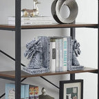 Dragon Bookends for Shelves Set of 2 - Heavy Book Ends Book Supports for Shelves - 4.15 "x 3.25 "x7 Unique Dragon Design Grey（10 Inch - color: Gray
