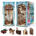 CCCDF DIY Book Nook Kit, Miniature Dollhouse Booknook Kit, 3D Wooden Puzzle Bookend Bookshelf Insert Decor with LED Light for Teens and Adults (Hemingway House) - style: Hemingway House