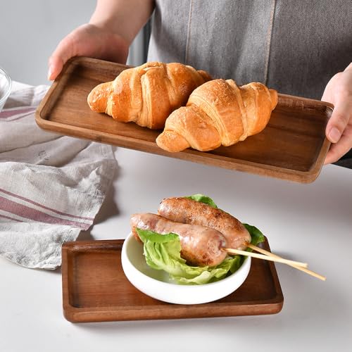 Bathroom Vanity Tray, Bathroom Tray for Counter, Toilet Tank Tray, Wood Bathroom Tray for Organizing and Home Decor (7.9 x 5.1 x 0.8 inch) - size: 7.9" x 5.1" x 0.8"