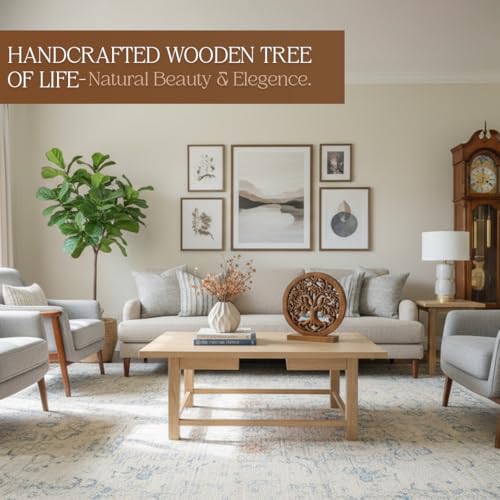 Decozen Solid Wood Tree Sculpture, Gift for Mom, Home Decor, Living Room, Boho, Coffee Table, Centerpiece Table Decorations, Mantle, Bathroom Shelf, Farmhouse, Christmas Decorations, Mothers Day Gifts - color: Mauk
