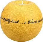 Pavilion Gift Company Comfort Candles 5-Inch Round Tea Light Holder, in Memory
