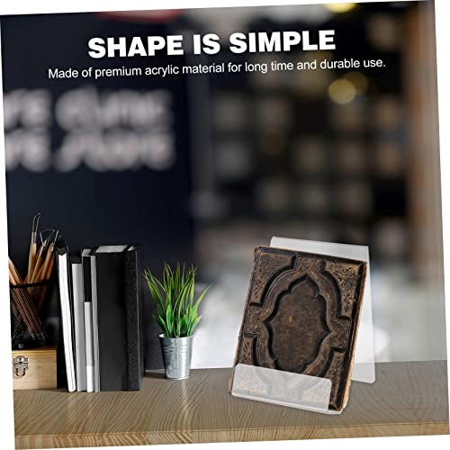 Alipis 1pc Simple Book Holder Acrylic Bookends for Shelves Bookshelf Decor Display Stand for Library