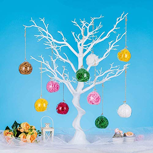 Sziqiqi Hanging Glass Globes Orbs Tea Light Candle Holders fillable with Trinkets for Wedding Ornaments, Wedding Birthday Christmas Party Centerpiece Accessory 2.36inch 30pcs +6 Extra - color: Without Led, size: 36pcs