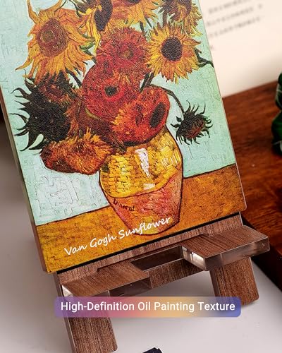 Van Gogh Sunflowers Acrylic Phone Stand – Aesthetic Holder for Desk, Tablets & Phones - style: Sunflowers - Van Gogh