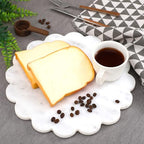 Newtay 12 Inches Marble Cutting Board Round Marble Tray White Scalloped Board with Non Slip Decorative Pastry Tray for Kitchen Pizza Cake Bread Baking Cheese Display