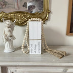 Decorative Books for Home Decor, White Faux Books for Decoration, Rustic Farmhouse Stacked Display Books (with God All Things are Possible) - style: with God all things are possible