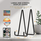 IPAME 8 Inch Large Plate Stands for Display - Metal Square Wire Plate Holder Display Stand + Picture Stand for Book, Platter, Plaque, Photo Easel (2 Pack) - size: 8 Inch