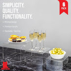 Red Co. Set of 3 Crystal Clear Acrylic Cube Display Nesting Risers with Hollow Bottoms, Transparent - 2 Pack - color: Clear, size: 6",7",8" - 2 pack