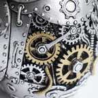 Pigort Unique Owl Statue Figurine - Mechanical Steampunk Style Polyresin Sculpture - 6.6-inch High - Ideal Gift for Boys and Boys' Room Decor