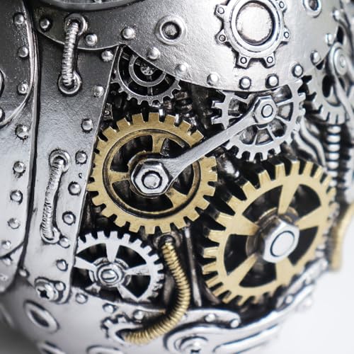Pigort Unique Owl Statue Figurine - Mechanical Steampunk Style Polyresin Sculpture - 6.6-inch High - Ideal Gift for Boys and Boys' Room Decor