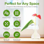 Garden Guru Plant Propagation Stations - Clear Glass Bud Vases Set of 2 - Mini Vases for Wedding Centerpieces, Cafe Décor, Tea Shop Displays - Small Hydroponic & Flower Vase - size: Set of 2