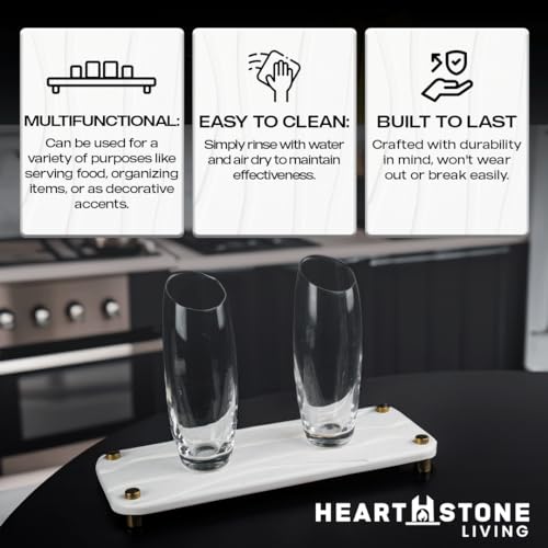 2-Piece Water Absorbing Stone Tray Set – Fast-Dry Diatomite Soap Trays for Bathroom & Kitchen Sink, Gold Finish - color: Gold