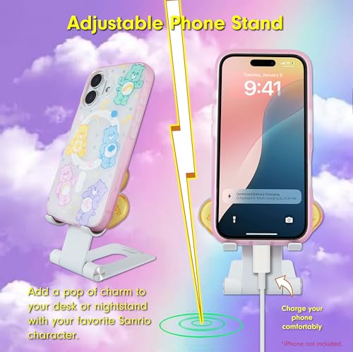 Sonix x Care Bears Character Phone Stand | Adjustable Cell Phone Holder, Desk Stand, Dock | Funshine Bear - color: Funshine Bear