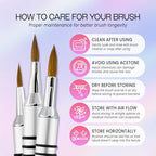 PANA 3D Kolinsky Acrylic Nail Art Sculpture Brush with Silver Metal Non-Slip Grip Handle for Manicures 3D Nail Art Flower Designs (Size #2) - color: Aluminum Silver, size: Size 2