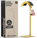 Purse Holder Stand – Freestanding Purse Rack Stand Adjustable 3-Pack Purse Holder/Purse Display Stand with Velvet Cradle, Weighted Non-Slip Base, No Assembly Required