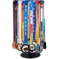 Shimeyao Medal Hanger Display Rotatable Medal Holder DisplayRotating Metals Display Rack Adjustable Award Holder Stand for Basketball Running Sports Race, 45+ Plaques - color: Black