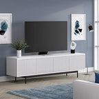 Henn&Hart Whitman, 70'' Rectangular TV Stand, White - color: White, size: 70'' Rectangular TV Stand